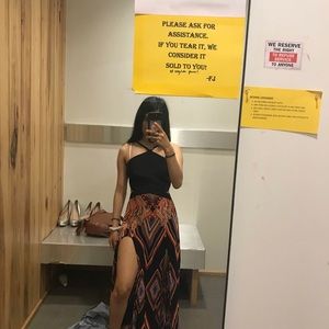 Maxi dress double slit wow couture size small